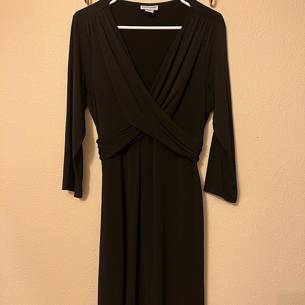 Motherhood maternity black dress with tie - XL